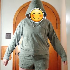 Love by Gap Cotton Lounge Set with Hoodie and Shorts with Pockets